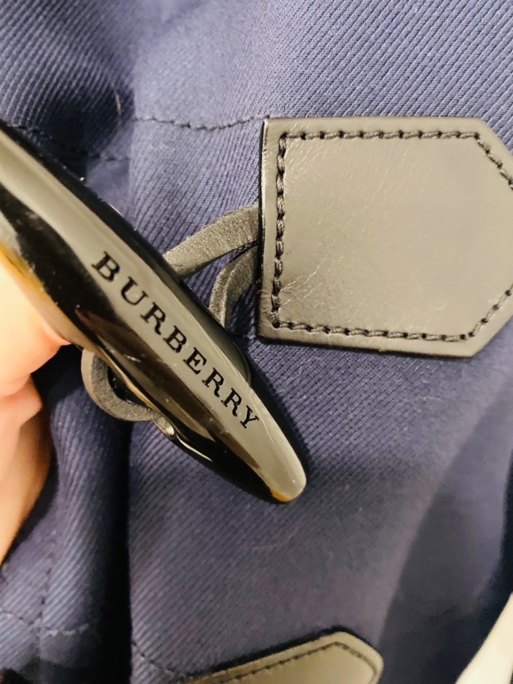 Burberry coat navy in pristine condition - Picture 4 of 5